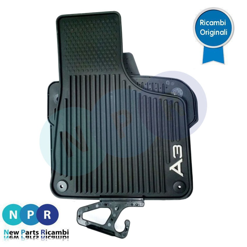 SERIE TAPPETINI POSTERIORI IN GOMMA ORIGINALI AUDI A3 SENZA FISSAGGIO